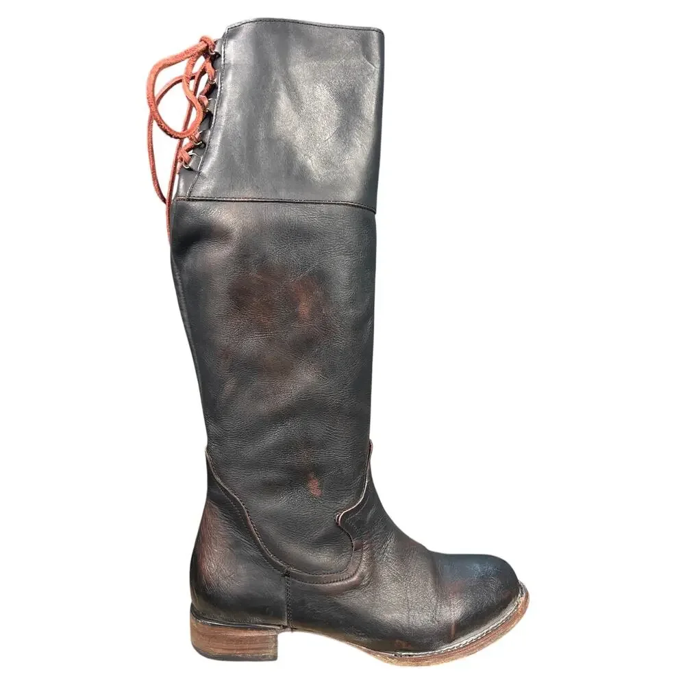 Freebird By Steven Women’s Cyn Brown Knee High Riding Boots Size US 10